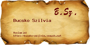 Bucsko Szilvia névjegykártya